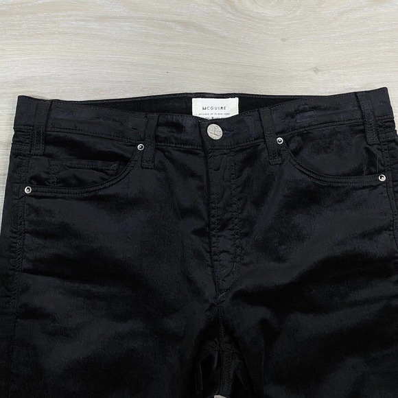 McGuire Denim Newton Mid Rise Skinny Pants in Black Velvet Women’s Sz 30 X 29 - Picture 3 of 8